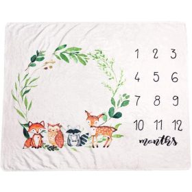 Állatos mérföldkő baba takaró