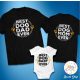Best dog dad, mom baby ever család szett