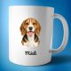 Beagle - egyedi névvel bögre