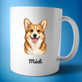 Corgi - egyedi névvel bögre