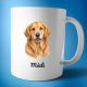 Golden retriever - egyedi névvel bögre