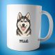 Husky - egyedi névvel bögre