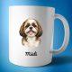 Shih tzu - egyedi névvel bögre