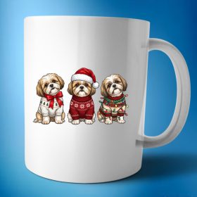 Shih tzu karácsonyi bögre