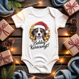 Boldog karácsonyt beagle baby body