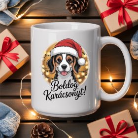 Boldog karácsonyt beagle bögre