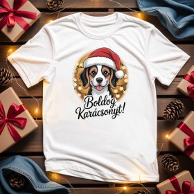 Boldog karácsony beagle póló