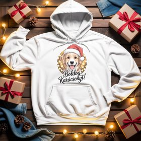 Boldog karácsonyt golden retriever pulóver