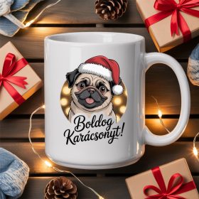 Boldog karácsonyt mobsz bögre