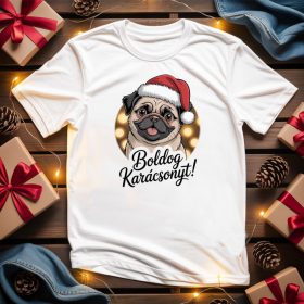 Boldog karácsonyt mobsz póló