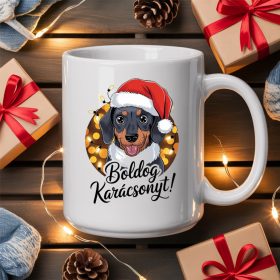 Boldog karácsonyt tacskó bögre