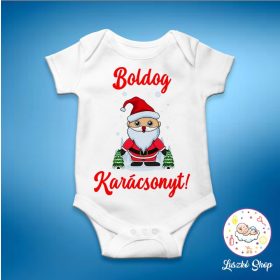 Boldog karácsonyt télapós baby body