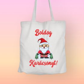 Boldog karácsonyt télapós vászontáska