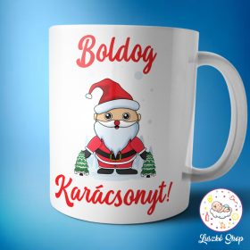 Boldog karácsonyt télapós bögre