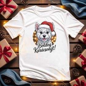 Boldog karácsonyt wesztie póló