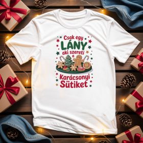 Csak egy lány aki szereti a karácsonyi sütiket póló