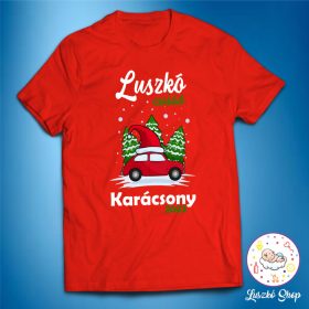 Egyedi családneves karácsonyi férfi póló