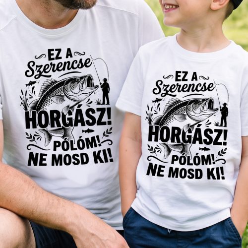 Ez a szerencse horgász pólóm páros póló