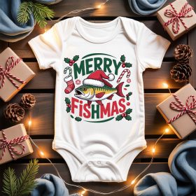 Merry fishmas baby body