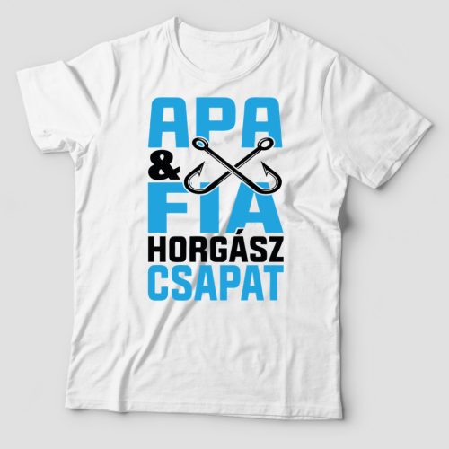 Apa fia horgász csapat póló