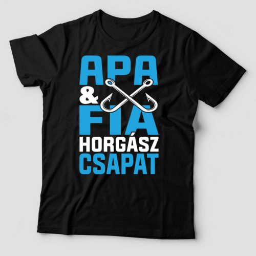 Apa fia horgász csapat póló