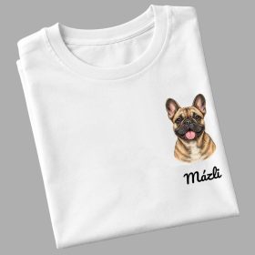 Francia bulldog színes rajz póló