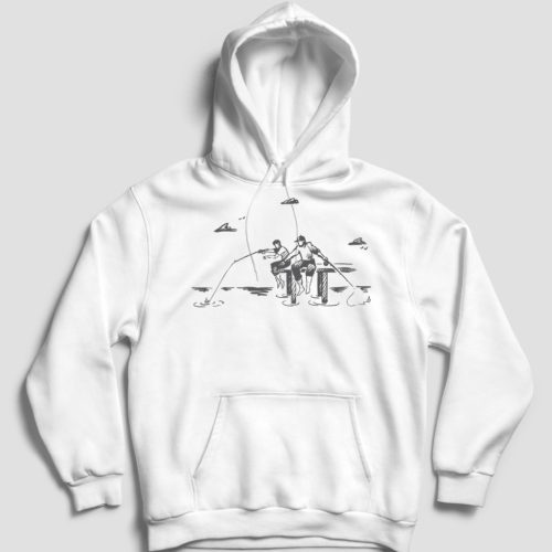 Apa fia horgász rajzolt pulover
