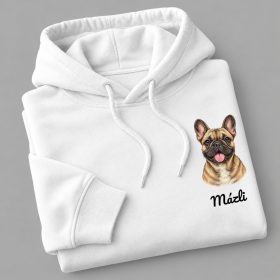 Francia bulldog színes rajz pulóver