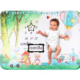 Színes állatos mérföldkő baba takaró