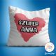 Szuper anya szívecskés párna