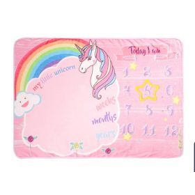 Unikornis rózaszín mérföldkő baba takaró