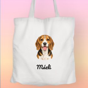 Beagle - egyedi névvel vászontáska