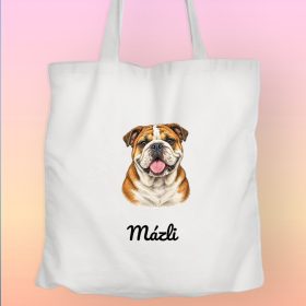 Bulldog - egyedi névvel vászontáska