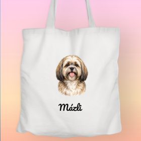 Lhasa apso - egyedi névvel vászontáska