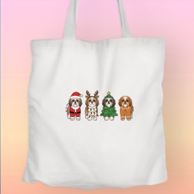 Lhasa apso karácsonyi v2 vászontáska