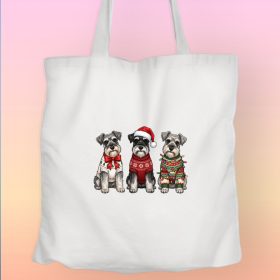 Schnauzer karácsonyi vászontáska