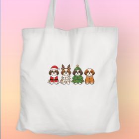 Shih tzu karácsonyi v2 vászontáska